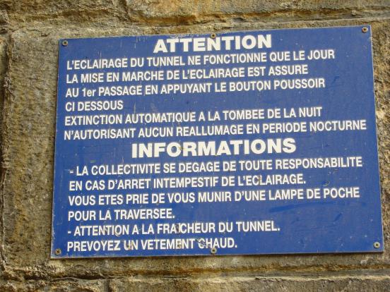 éclairage des tunnels