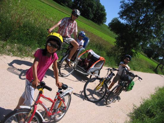 En famille à vélo !