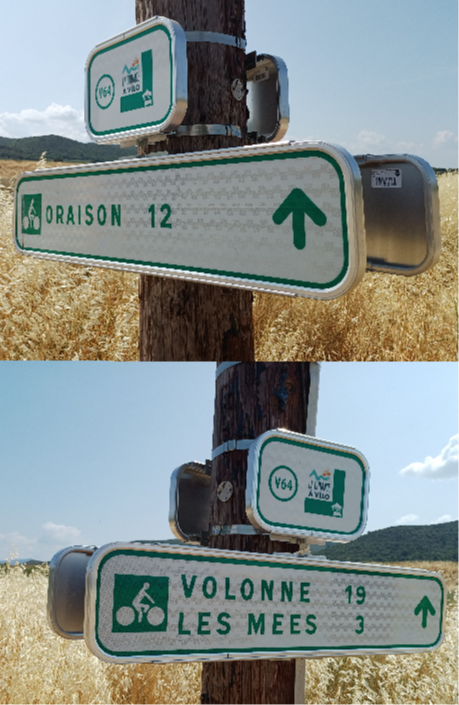 Panneaux de signalisation / direction et distance 