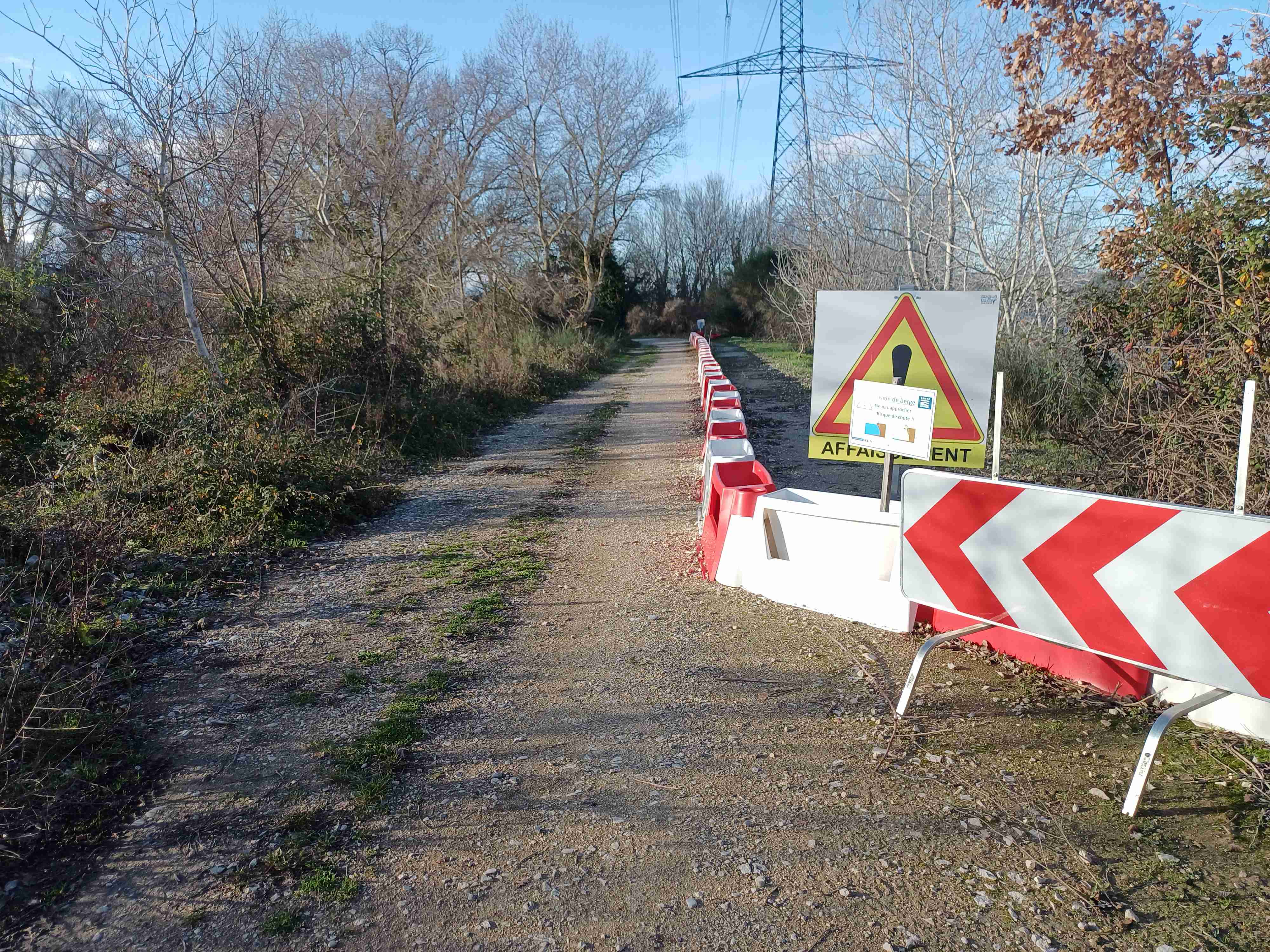 Affaissement de la piste en décembre 2025 