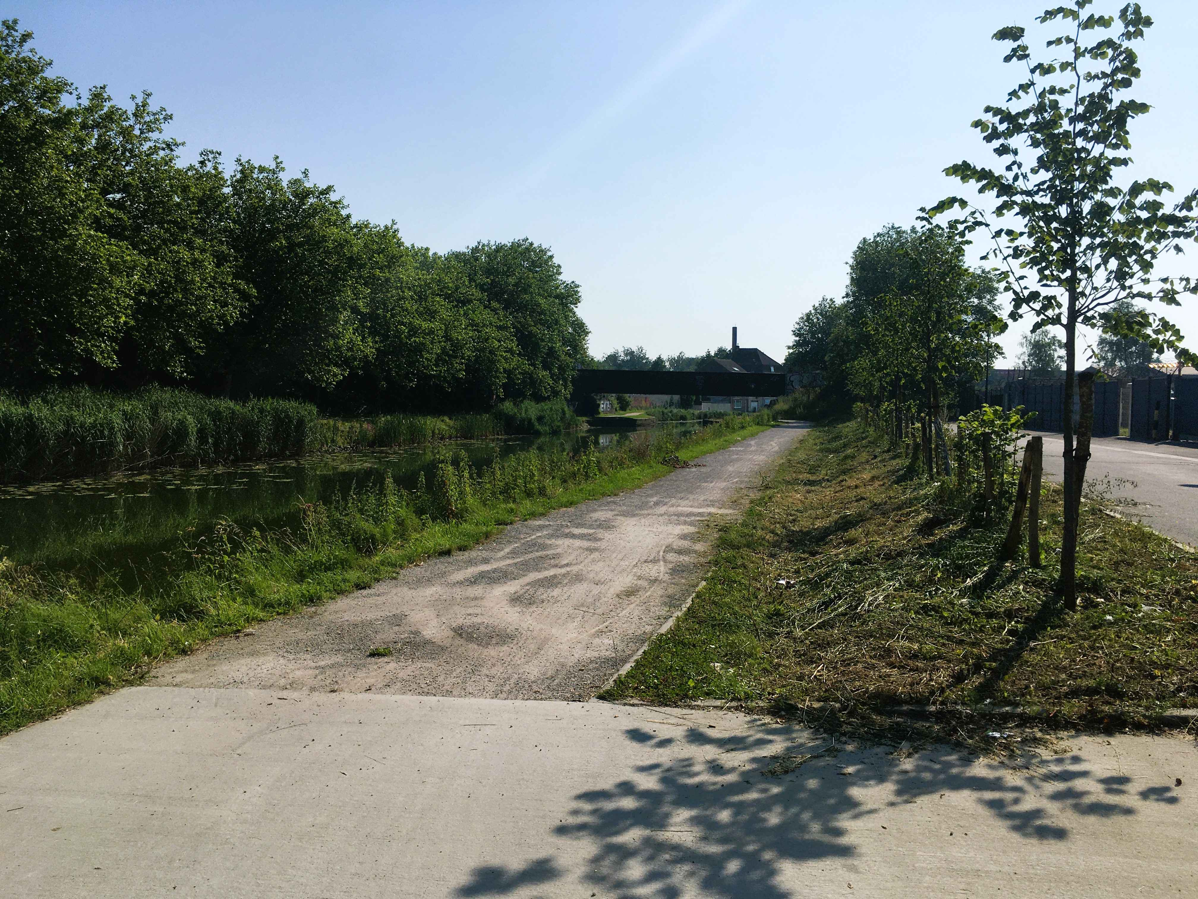 Fin de la voie verte en béton