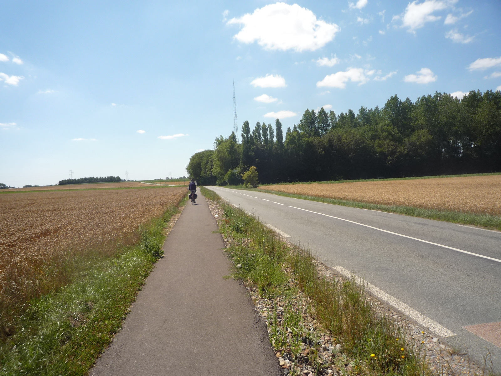 Piste cyclable à Olhain