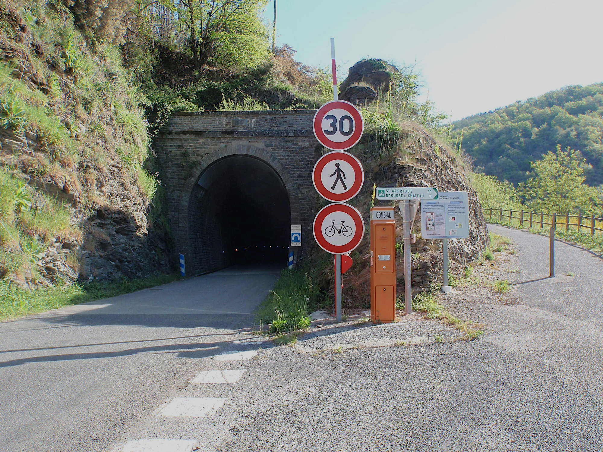 Tunnel de Combradet, début-fin