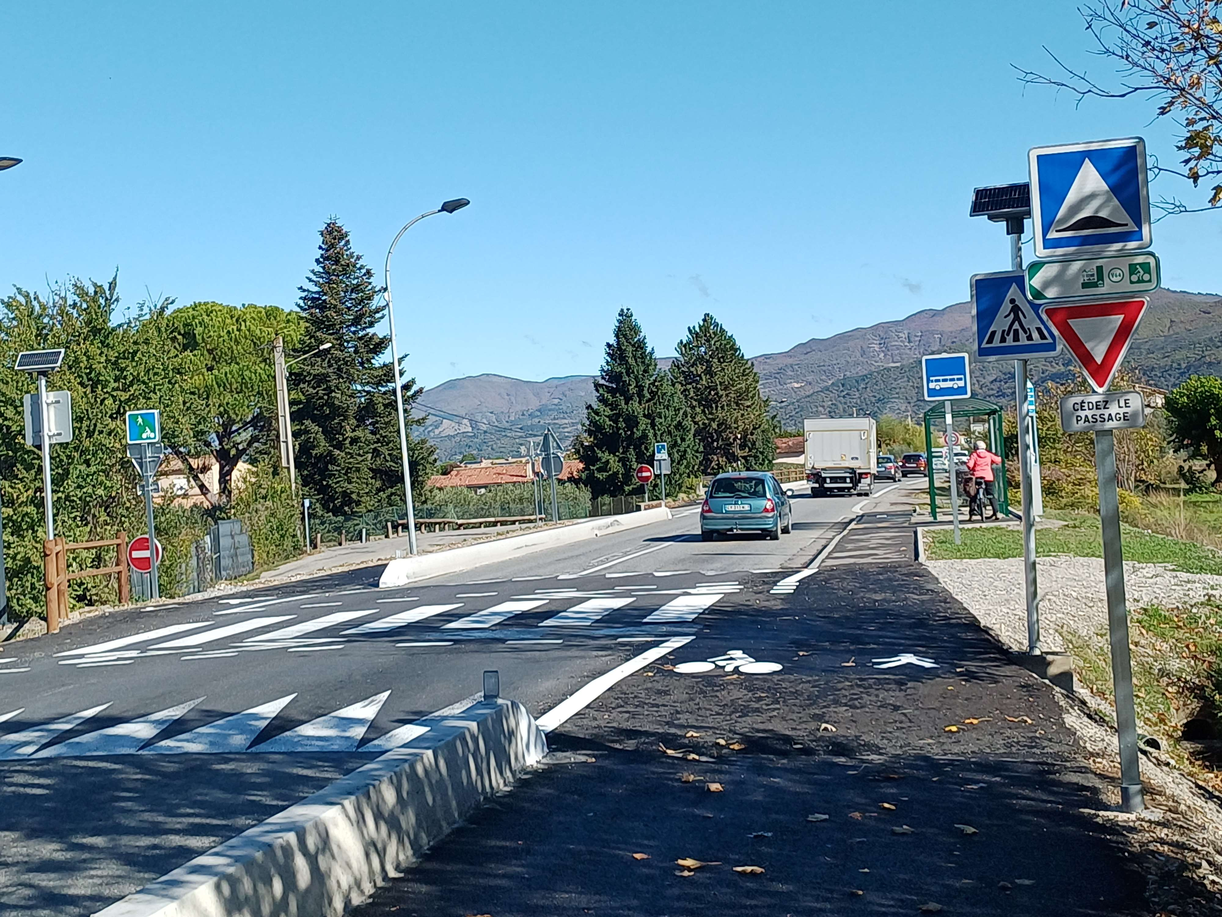 Traversée de la voie verte