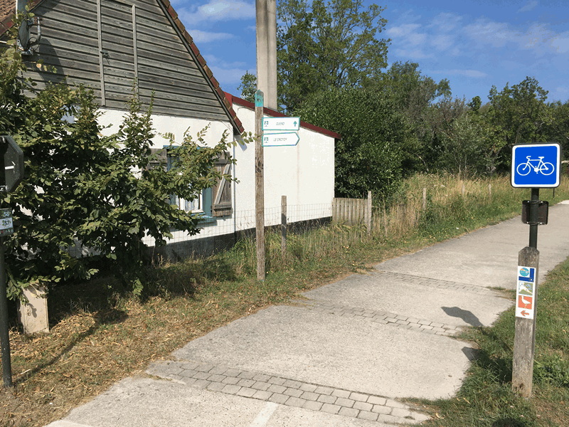 Saint-Quentin-en-Tourmont : début de la voie verte